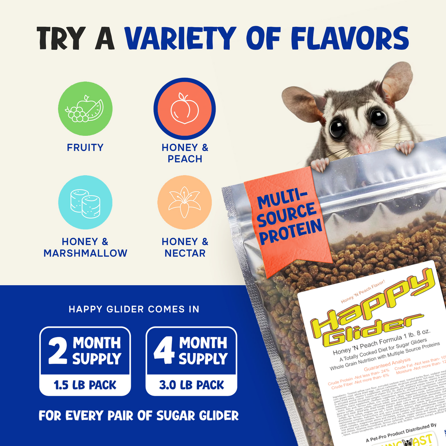 Happy Glider Honey & Peach Flavor (1.5 lbs)