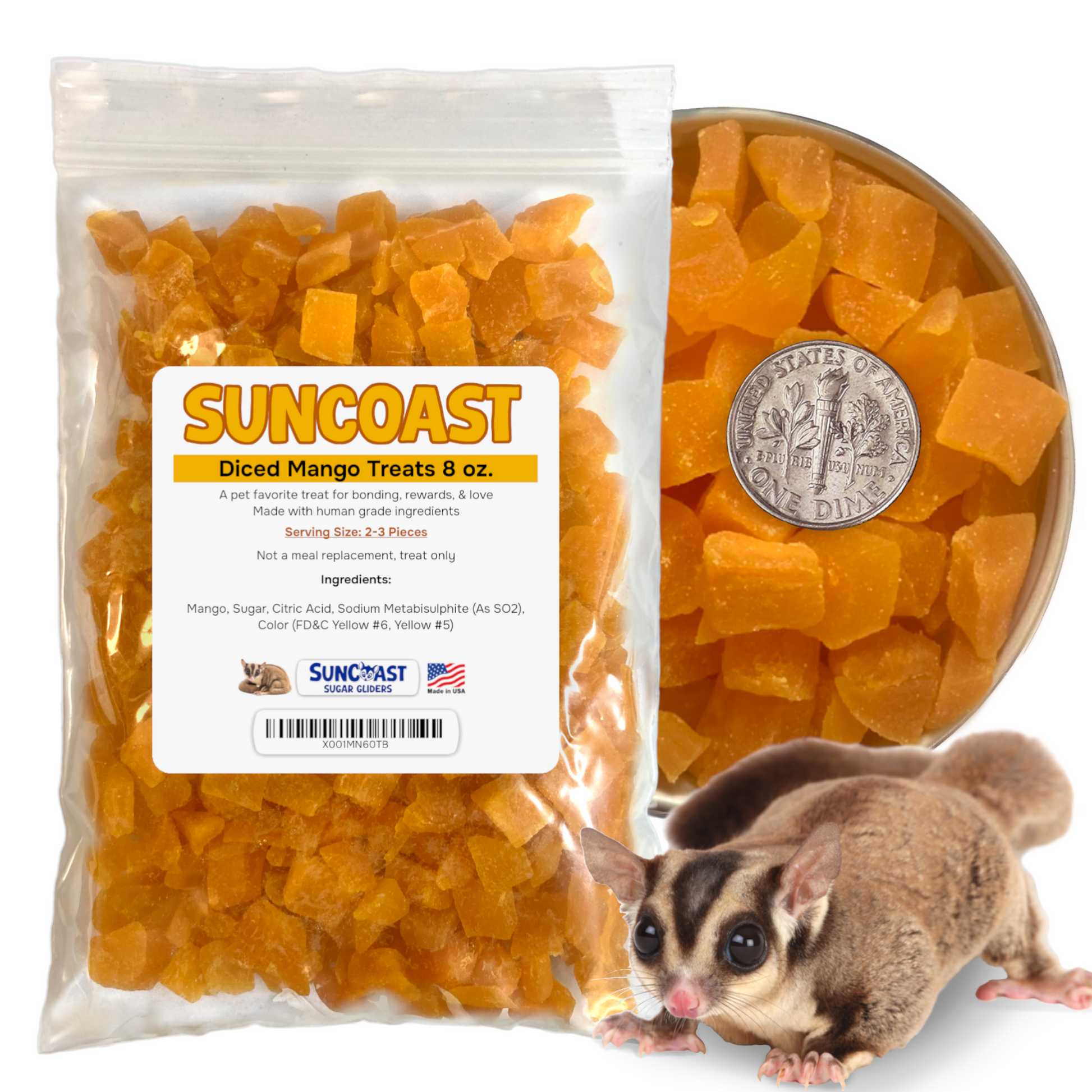 Natural Diced Mango Treats (8 oz)