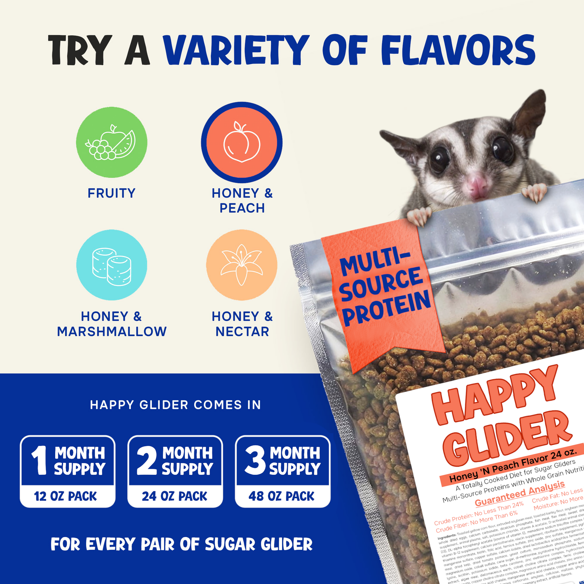 Happy Glider Honey & Peach Flavor (1.5 lbs)