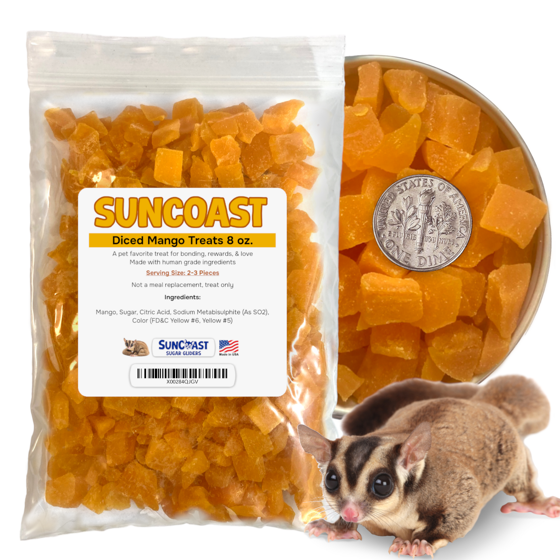 Natural Diced Mango Treats (8 oz)